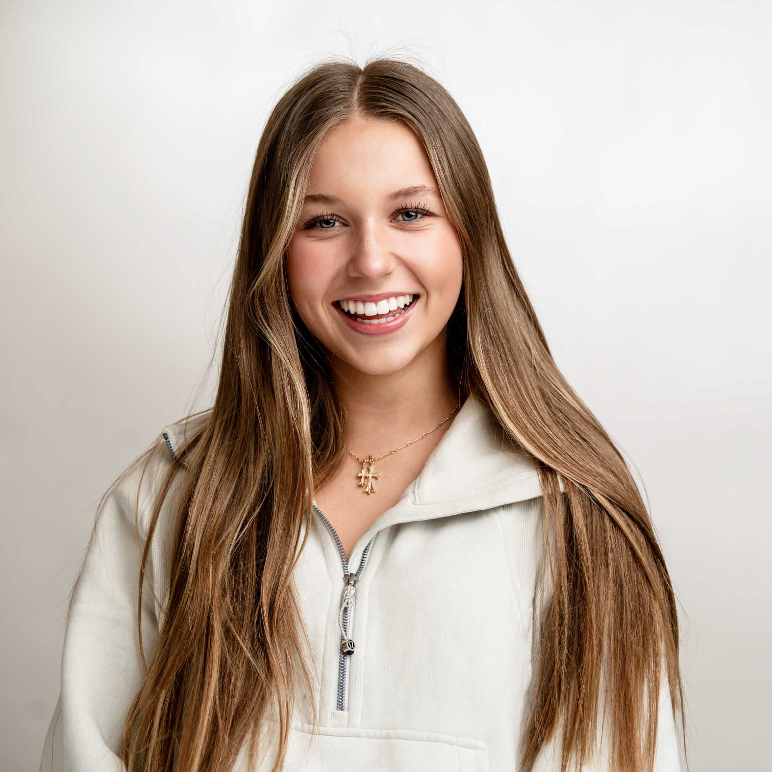 Teen girl smiling